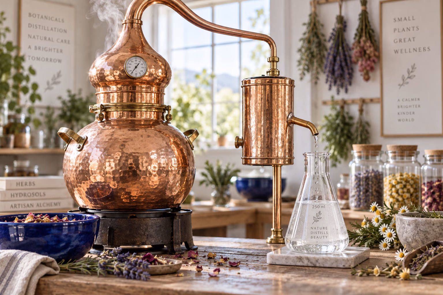 Copper distillation apparatus