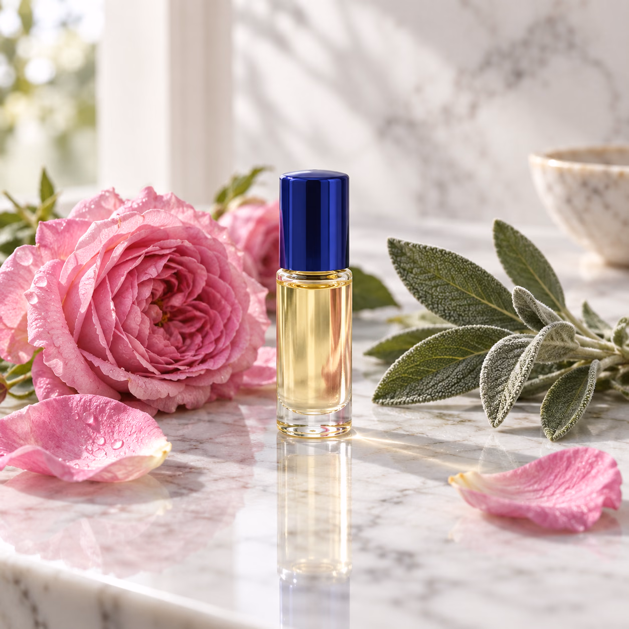 Perfume oil with roses