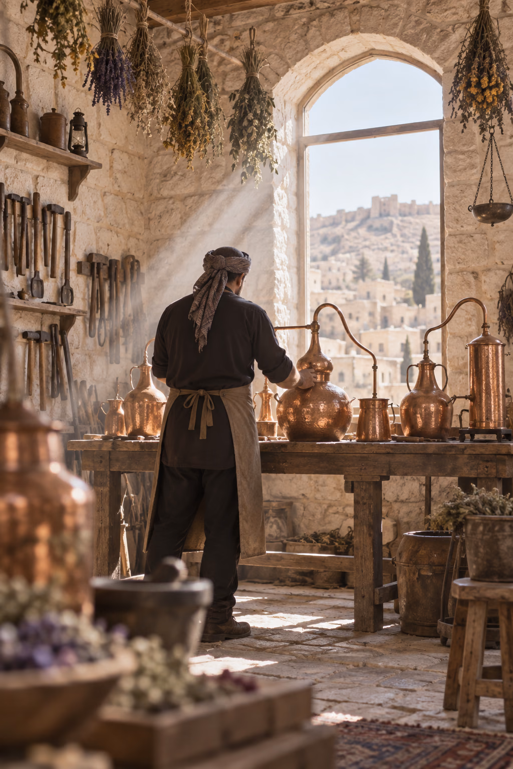Arranging copper vessels